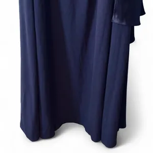 David's Bridal One-Shoulder Maxi Dress Deep Purple Goth thumbnail 4