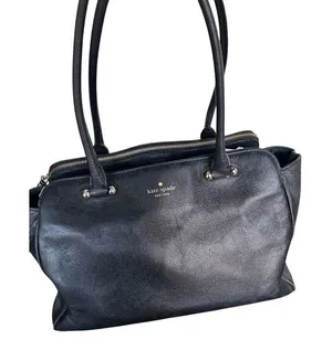 Kate Spade NY Textured Black Leather Satchel thumbnail 1