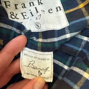 Frank & Eileen Barry Blue Plaid Flannel Long Sleeve Button Down Shirt Size S EUC thumbnail 5