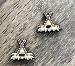 Hockey Sticks Team Sports Charm For Crocs Shoe Charms Bracelet - 2 Pieces thumbnail 1