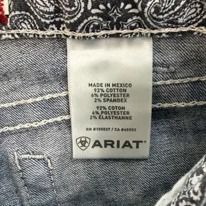 Ariat Indigo Straight Leg Jeans with Embroidered Back Pockets thumbnail 6