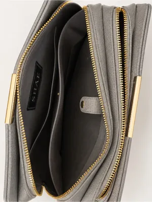 Shae New With Tags Acquisition Work Tote Grey with Gold Hardware STURDY thumbnail 3