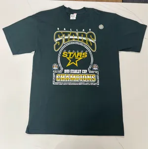 Vintage 1999 Dallas Stars Stanley Cup Champions T Shirt NHL Hockey NWT Large USA thumbnail 1