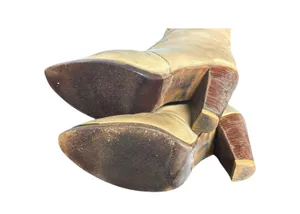 Vintage knee high tan leather boots 7 M thumbnail 5