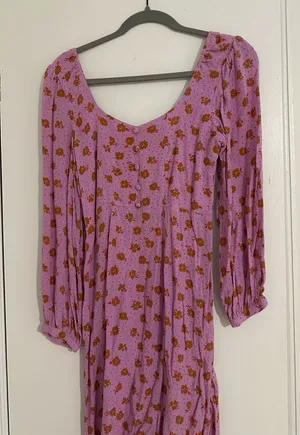 Billabong long sleeve floral dress thumbnail 1