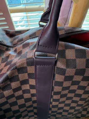 Benoss Milan Brown Checkered Weekender Duffel Travel Bag thumbnail 6