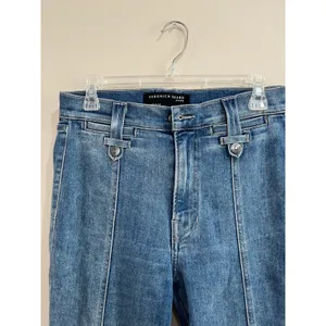 Veronica Beard Beverly‎ High Rise Skinny Flare Jeans Dark Wash Sz 29 thumbnail 3