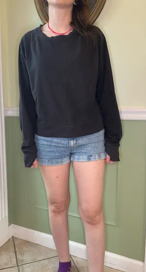 All in Motion black crew neck sweatshirt thumbnail 1