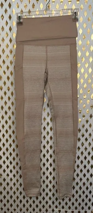 NWOT Offline by Aerie fold over hi rise leggings hugger nude tan size XS thumbnail 1