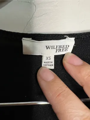 Wilfred Free Aritzia Black Faux Wrap Ballerina‎ Long Sleeve Top thumbnail 5