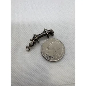 Vintage Sterling Silver Golden Gate Bridge Charm San Francisco Souvenir 2.84g thumbnail 8