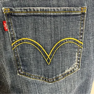 Levis 518 Juniors Size 13 Blue Super Low Stretch Bootcut Jeans Medium Wash‎ thumbnail 11