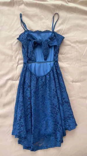 Lovely Day Royal Blue Short Dress thumbnail 3
