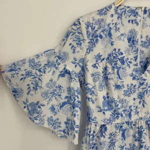 Tuckernuck Ginger Dress Medium Blue Floral Toile Maxi Coastal Grandmother Preppy thumbnail 5