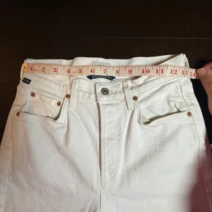 Citizens of Humanity Premium Vintage White High Rise Crop Raw Hem Jeans Size 25 thumbnail 3