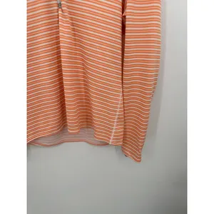 Patagonia Women L Capilene 3 Midweight Polartec Quarter Zip Striped Orange Large thumbnail 4