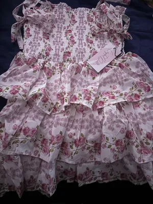 Crystal Doll Floral Pink Dress thumbnail 1