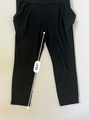Free People Black Slouchy Harem Pants Draped Pocket Cropped Tapered thumbnail 5