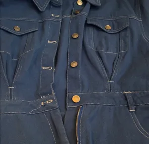 Peach Love Denim Romper thumbnail 2