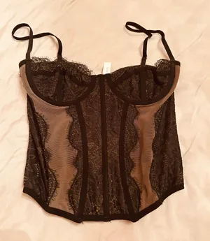 Urban Outfitters Black Corset Top thumbnail 1