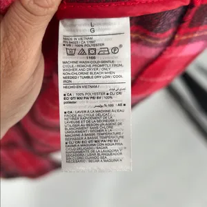 Old Navy Women’s Long Coat Red Tartan Plaid Oversized Soft Brushed Duster~L thumbnail 7