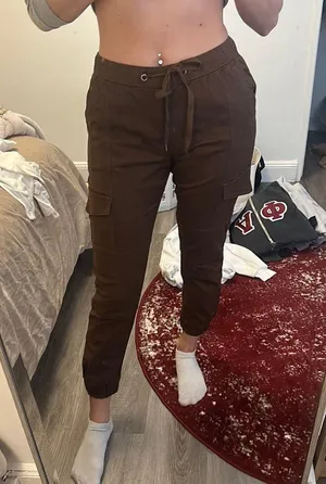 REWASH Brown Cargo Pants thumbnail 1