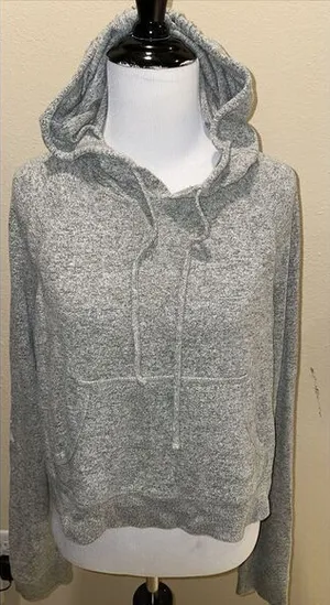 Free Press Women's Gray Cropped Hoodie Size M‎ thumbnail 1