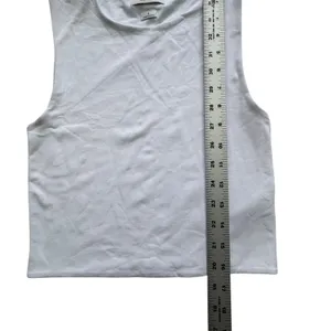Babaton Aritzia Contour Muscle Tank White‎ Womens S Sleeveless Cropped Crew Neck thumbnail 5