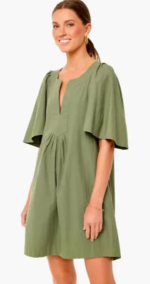 Tuckernuck‎ Pomander place green Finley flutter cotton dress size large vacation thumbnail 1