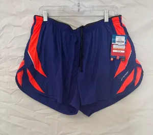 Brooks Women's Navy and Orange Athletic Running Shorts thumbnail 1