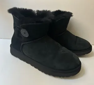 Women’s UGG Mini Bailey Black Boots 9 thumbnail 1