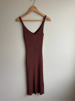 Abercrombie Ribbed V-Neck Knit Dress thumbnail 5