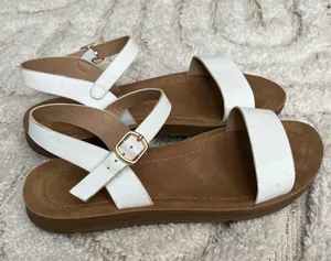 White Sandals ankle strap sz 9 thumbnail 2