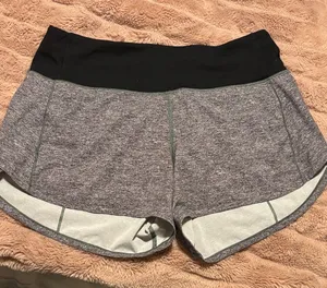 Lululemon Black & Gray Speed Up Shorts thumbnail 1
