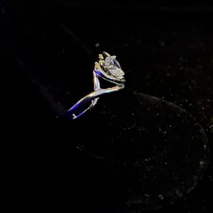 Silver tone Heart Ring size 9 thumbnail 2
