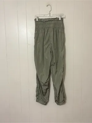 FP Movement The Way Home Jogger Pants Olive Green Nylon High Rise Size M thumbnail 9
