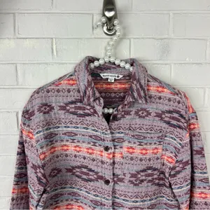 Mountain + Isles Boho Western Thick Knit Button Down Shirt / Shacket Size XS thumbnail 3