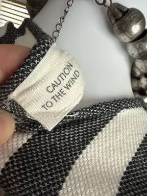 Caution to the Wind Black and White Striped Knit Surplice Jumpsuit thumbnail 6