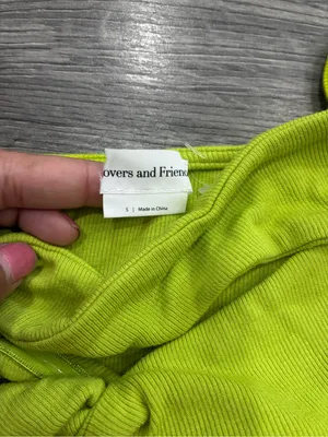 Lovers + Friends Daphne Bodysuit in Yellow Green thumbnail 4