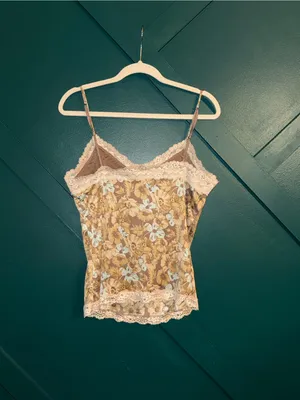 The Limited Y2K Vintage Inspired Floral Lace Conquette Trim Cami Tank Top Boho Cottagecore thumbnail 3