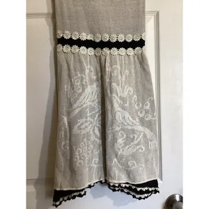 Anthropologie Lia Molly Lanterns Glow Bird Crochet Fit & Flare Mini Dress XS thumbnail 2