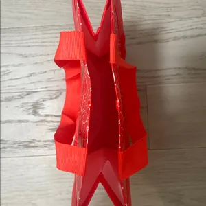 Lululemon Red Small Tote Bag Button Closure thumbnail 4