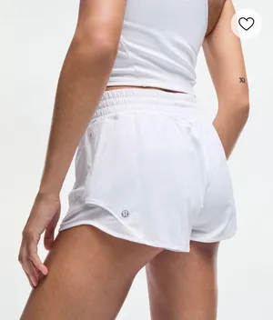 Lululemon Hotty Hot High-Rise Lined Short 2.5 in White thumbnail 2