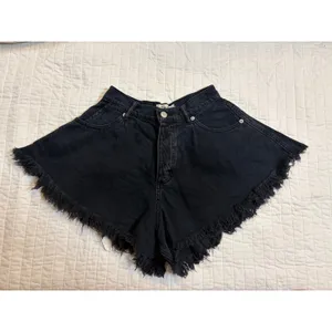 Free People "We The Free" Harlie Denim Shorts Black thumbnail 4