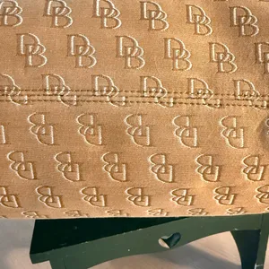 Dooney & Bourke DB Signature Tan Weekender Canvas Tote with Leather Trim thumbnail 13