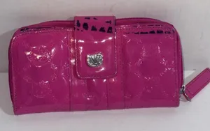 Hello Kitty Vintage Y2K 2009 Loungefly‎ Wallet Pink Patent Leather Collectible thumbnail 1