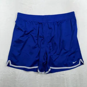 Nike 1X Dri Fit Cross Fit Drawstring Elastic Waist Purple Shorts Mesh White Trim thumbnail 2