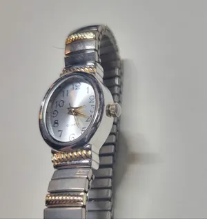 Vintage Two Tone Quartz Stretch Watch Japanese Movement thumbnail 3
