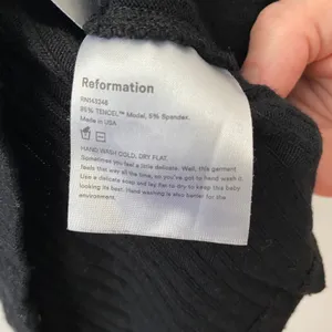 Reformation XS Black Cardigan Ribbed Knit V-Neck Button Front Top Tencel Modal thumbnail 5