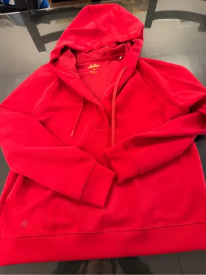 Lilly Pulitzer Bright Red Hooded Pullover thumbnail 1